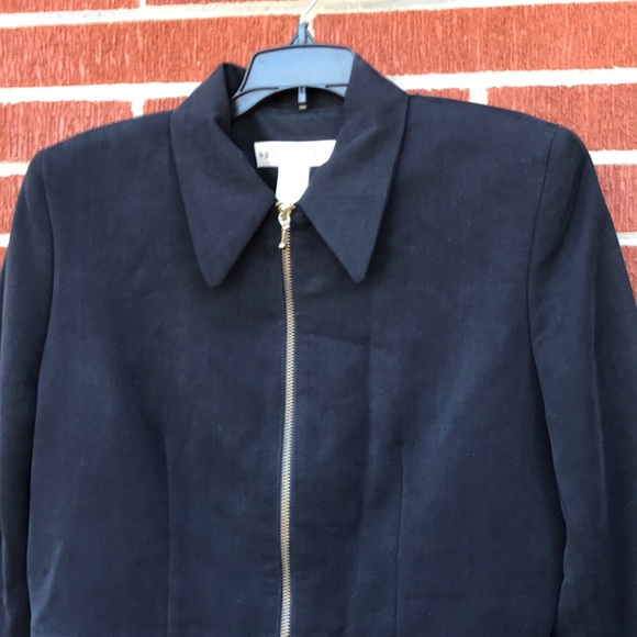 Apostrophe Women’s Black Lined Blazer w/ Zipper 6 - Picture 6 of 6